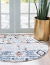 Tangier Treasures Collection Area Rug - Casablanca Round Light Blue  lifestyle 27