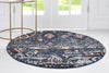 Tangier Treasures Collection Area Rug - Casablanca Round Navy Blue  lifestyle 38