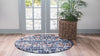 Tangier Treasures Collection Area Rug -  Marrakech Round Navy Blue  lifestyle 64