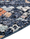 Tangier Treasures Collection Area Rug -  Marrakech Round Navy Blue  lifestyle 76