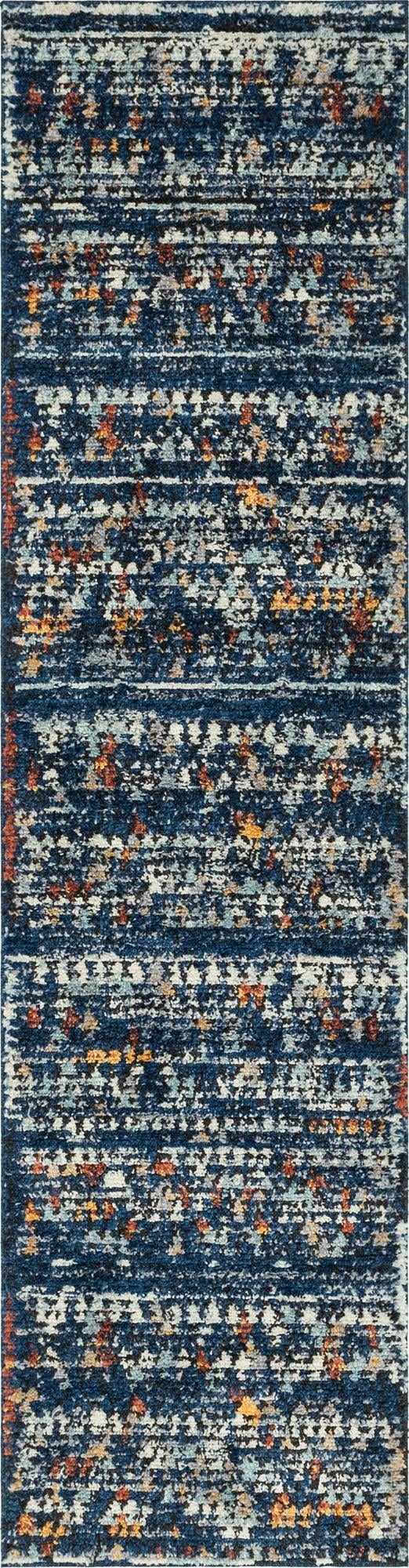 Tangier Treasures Collection Area Rug -  Marrakech Runner Navy Blue  lifestyle 49