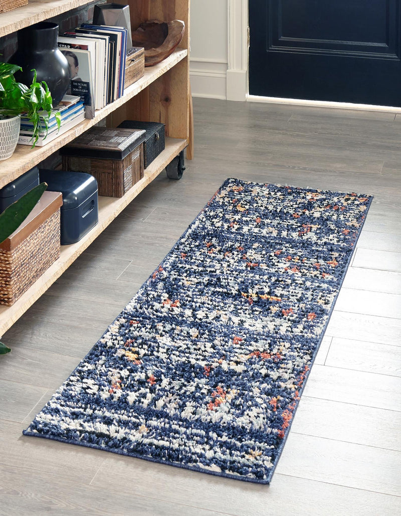 Tangier Treasures Collection Area Rug -  Marrakech Runner Navy Blue  lifestyle 54