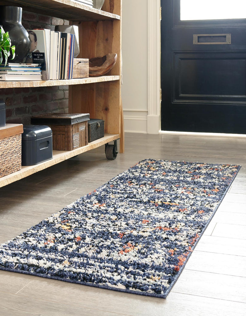 Tangier Treasures Collection Area Rug -  Marrakech Runner Navy Blue  lifestyle 59