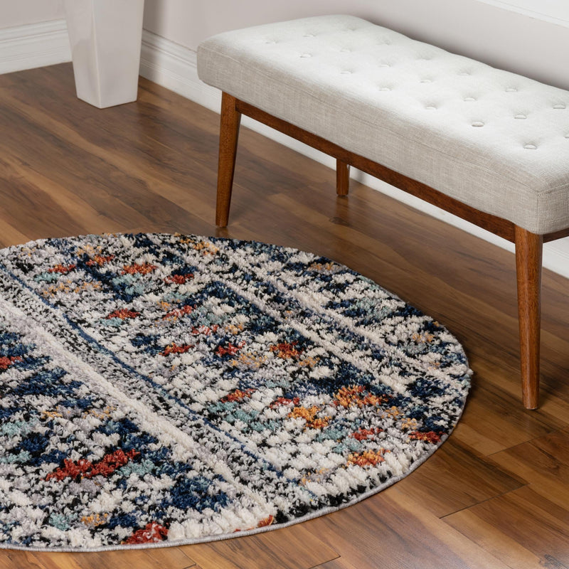 Tangier Treasures Collection Area Rug -  Marrakech Round Multi  lifestyle 82