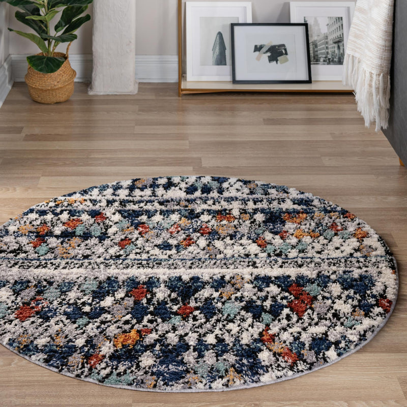 Tangier Treasures Collection Area Rug -  Marrakech Round Multi  lifestyle 84