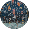 Tangier Treasures Collection Area Rug -  Agadir Round Navy Blue  lifestyle 21