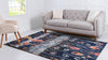 Tangier Treasures Collection Area Rug -  Agadir Rectangle Navy Blue  lifestyle 5