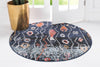 Tangier Treasures Collection Area Rug -  Agadir Round Navy Blue  lifestyle 30