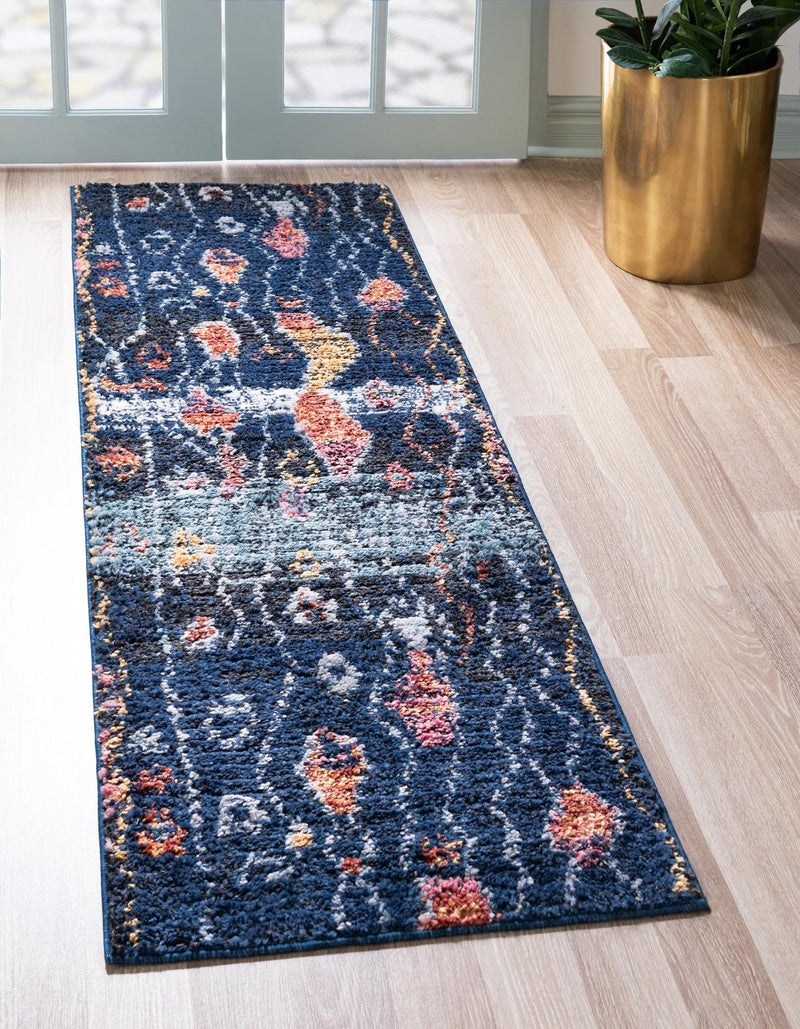 Tangier Treasures Collection Area Rug -  Agadir Runner Navy Blue  lifestyle 28