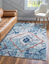 Tangier Treasures Collection Area Rug -  Chefchaouen Rectangle Light Blue  lifestyle 4