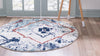 Tangier Treasures Collection Area Rug -  Chefchaouen Round Light Blue  lifestyle 50