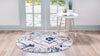 Tangier Treasures Collection Area Rug -  Chefchaouen Round Light Blue  lifestyle 56