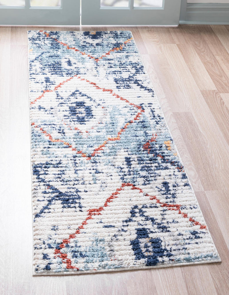 Tangier Treasures Collection Area Rug -  Chefchaouen Runner Light Blue  lifestyle 45