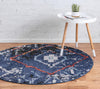 Tangier Treasures Collection Area Rug -  Chefchaouen Round Navy Blue  lifestyle 52