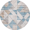 Dresden Elegance Collection Area Rug - Meissen Round Blue  lifestyle 9