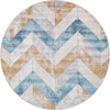 Dresden Elegance Collection Area Rug -  Bautzen Round Blue  lifestyle 9