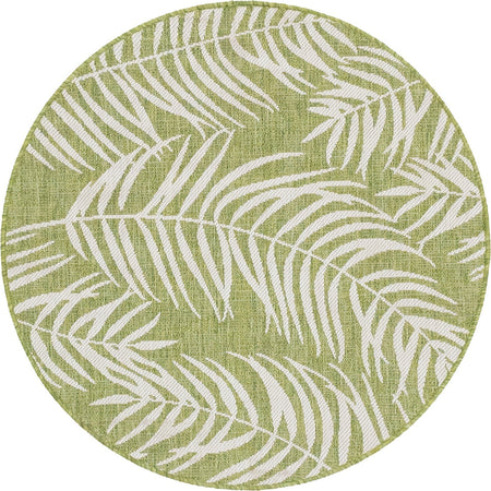 Seaside Blooms Collection Area Rug - Verdure (Green)