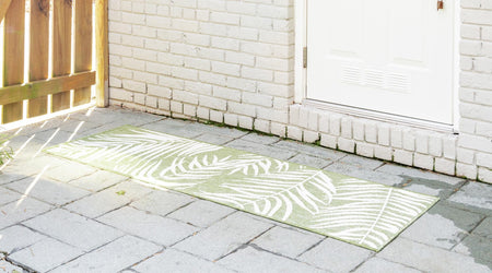 Seaside Blooms Collection Area Rug - Verdure (Green)