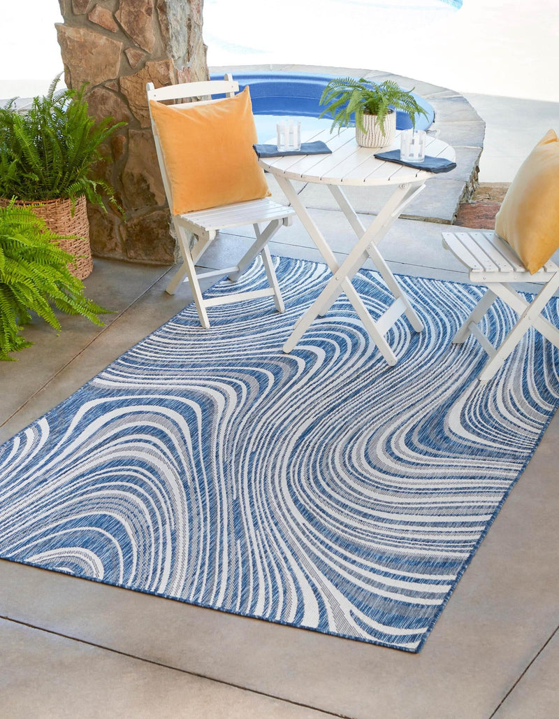 Urban Terrace Collection Area Rug - Soho Rectangle Blue  lifestyle 8