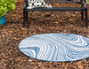 Urban Terrace Collection Area Rug - Soho Round Blue  lifestyle 2