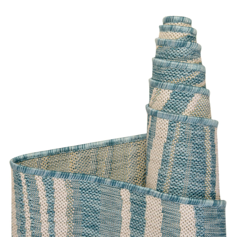 Urban Terrace Collection Area Rug - Soho Runner Light Aqua  lifestyle 9