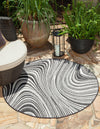 Urban Terrace Collection Area Rug - Soho Round Charcoal  lifestyle 62