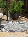 Urban Terrace Collection Area Rug - Soho Round Charcoal  lifestyle 70