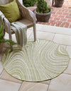 Urban Terrace Collection Area Rug - Soho Round Green  lifestyle 64