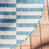 Seaside Stripes Collection Area Rug - Cabana (Light Aqua)