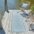 Seaside Stripes Collection Area Rug - Cabana (Light Aqua)