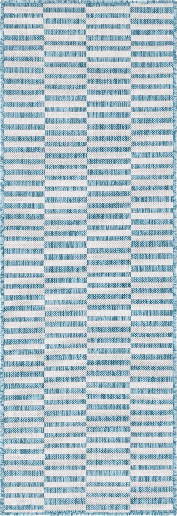 Seaside Stripes Collection Area Rug - Cabana (Light Aqua)