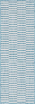 Seaside Stripes Collection Area Rug - Cabana (Light Aqua)