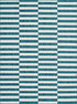 Seaside Stripes Collection Area Rug - Cabana (Teal)