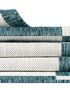 Seaside Stripes Collection Area Rug - Cabana (Teal)