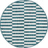 Seaside Stripes Collection Area Rug - Cabana (Teal)