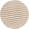 Patio Stripe Harmony Collection Area Rug - Cabana (Taupe) Round Taupe Main