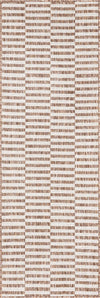 Patio Stripe Harmony Collection Area Rug - Cabana (Taupe) Runner Taupe Main