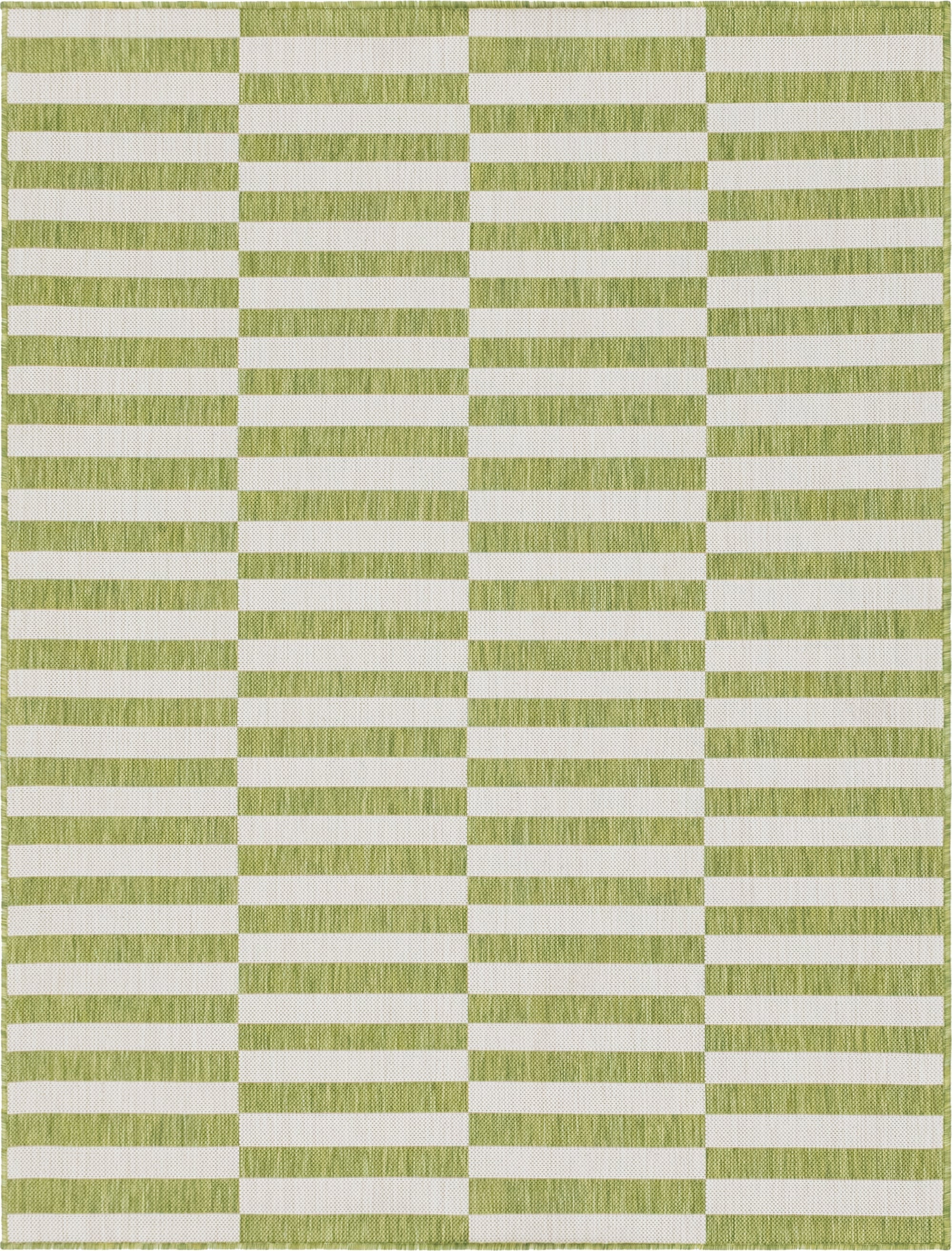 Seaside Stripes Collection Area Rug - Cabana (Green)