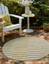 Seaside Stripes Collection Area Rug - Cabana (Green)