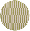 Patio Stripe Harmony Collection Area Rug - Cabana (Green) Round Green Main