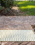 Seaside Stripes Collection Area Rug - Cabana (Green)