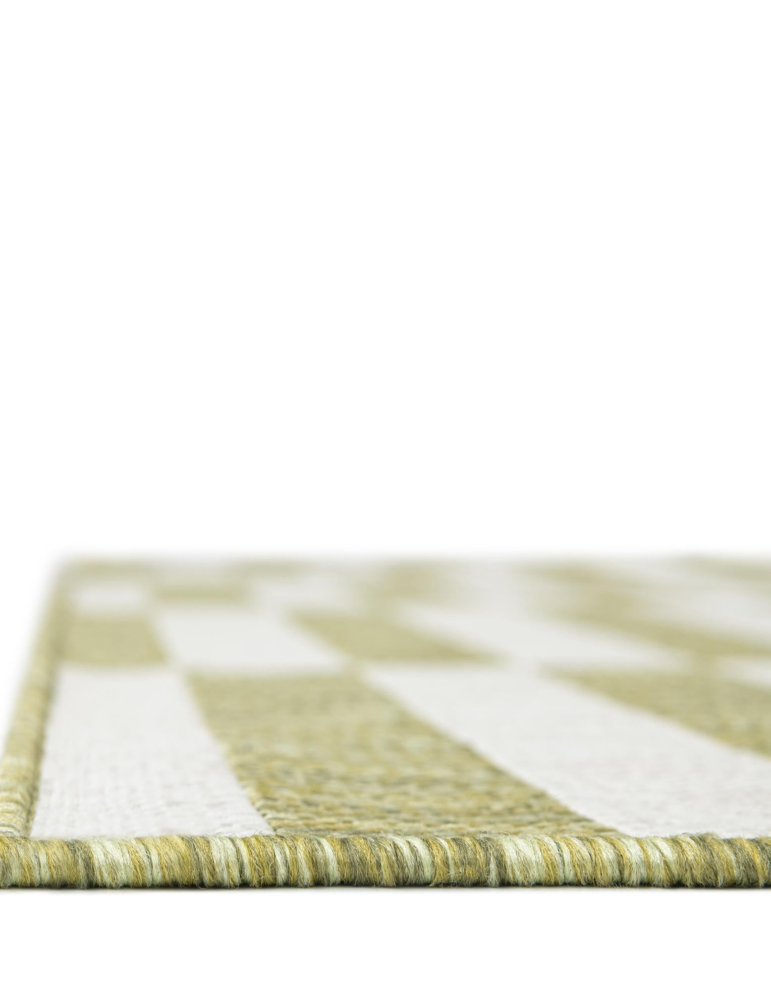 Seaside Stripes Collection Area Rug - Cabana (Green)