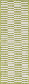 Patio Stripe Harmony Collection Area Rug - Cabana (Green) Runner Green Main