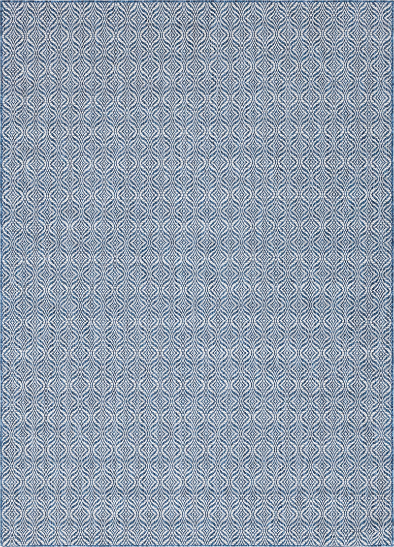 Garden Lattice Oasis Collection Area Rug -  Terrace Rectangle Blue  lifestyle 5