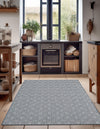 Garden Lattice Oasis Collection Area Rug -  Terrace Rectangle Blue  lifestyle 4