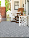 Garden Lattice Oasis Collection Area Rug -  Terrace Rectangle Blue  lifestyle 7