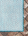 Garden Lattice Oasis Collection Area Rug -  Terrace Rectangle Teal  lifestyle 27