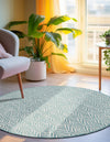 Garden Lattice Oasis Collection Area Rug -  Terrace Round Aqua  lifestyle 147