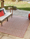 Garden Lattice Oasis Collection Area Rug -  Terrace Rectangle Rust Red  lifestyle 11