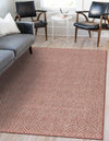 Garden Lattice Oasis Collection Area Rug -  Terrace Rectangle Rust Red  lifestyle 17